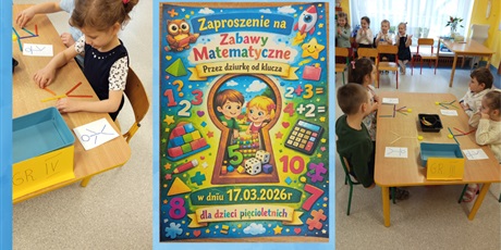 Grupa III i IV - zabawy matematyczne "Przez dziurkę od klucza"